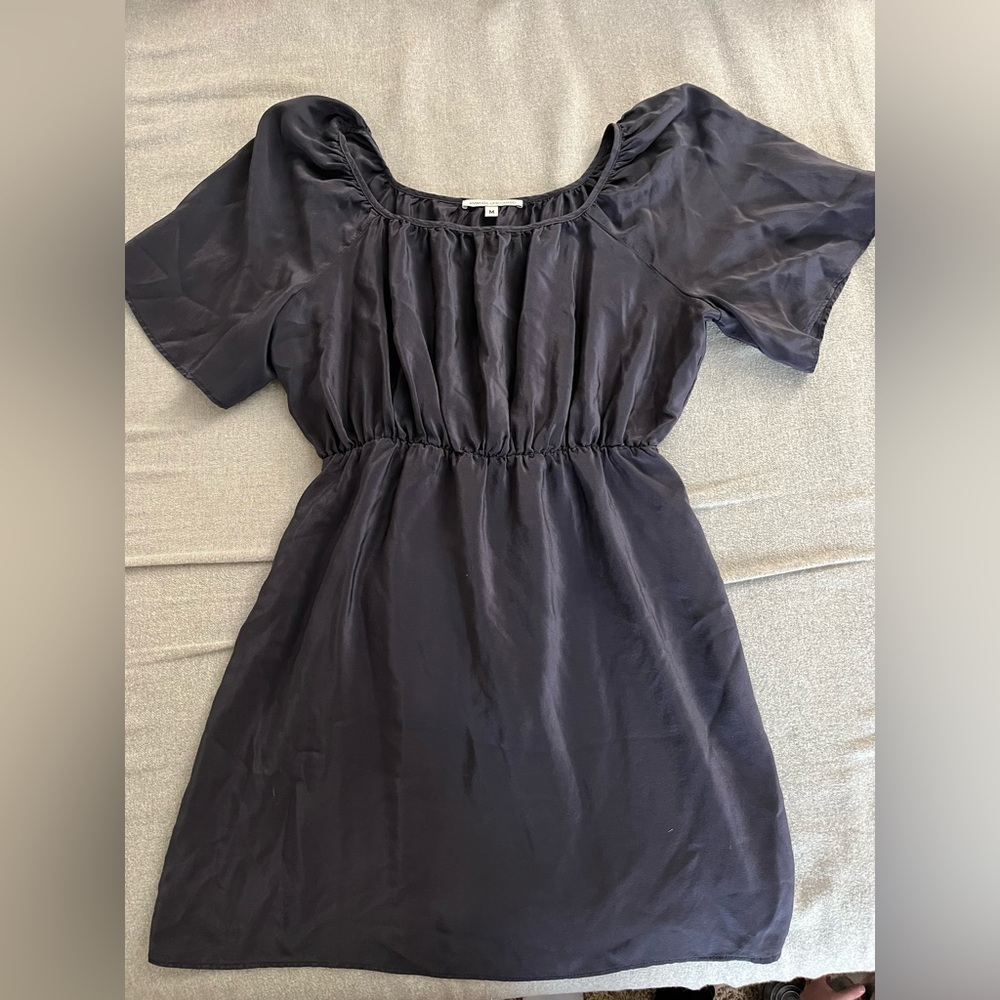 Amanda Uprichard Navy Blue 100% Silk Dress.